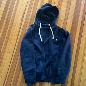 Polo Ralph Lauren zip up. Blue and yellow.